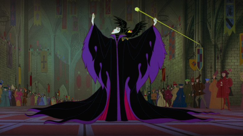 Maleficent making a spectacular exit in Sleeping Beauty