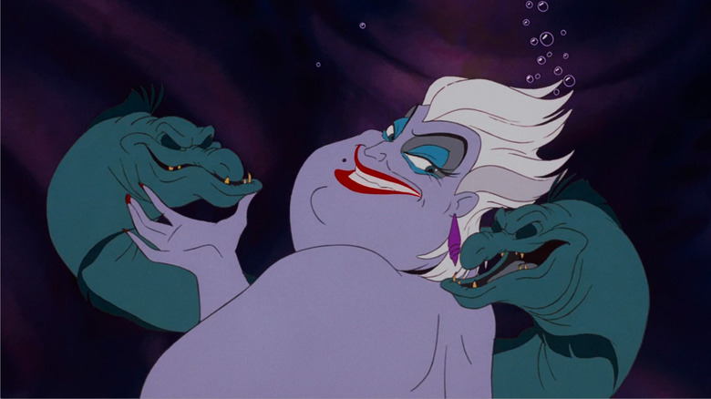 Ursula bonding with her eels Flotsam and Jetsam in The Little Mermaid