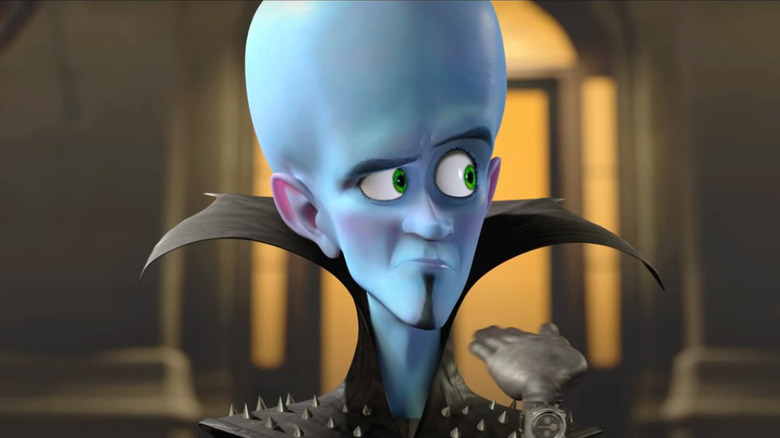 Megamind signaling to cut off the music in Megamind