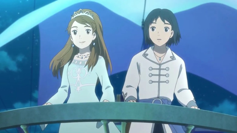 Princess Astrid and Yu standing on a ship