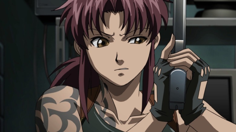 Revy holding her gun