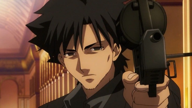 Kiritsugu Emiya aiming gun