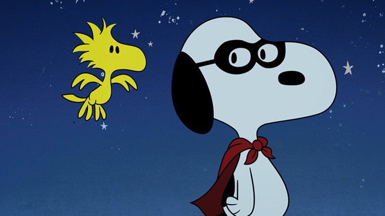 Masked Snoopy and Woodstock