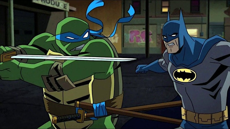 Batman and Leonardo face off