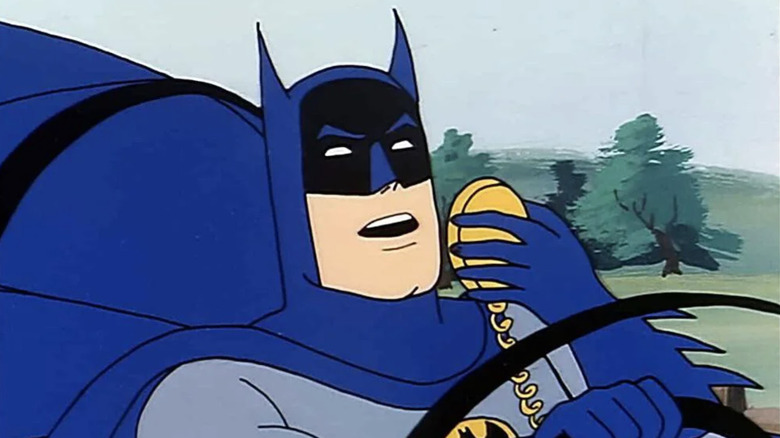 Batman talking while driving