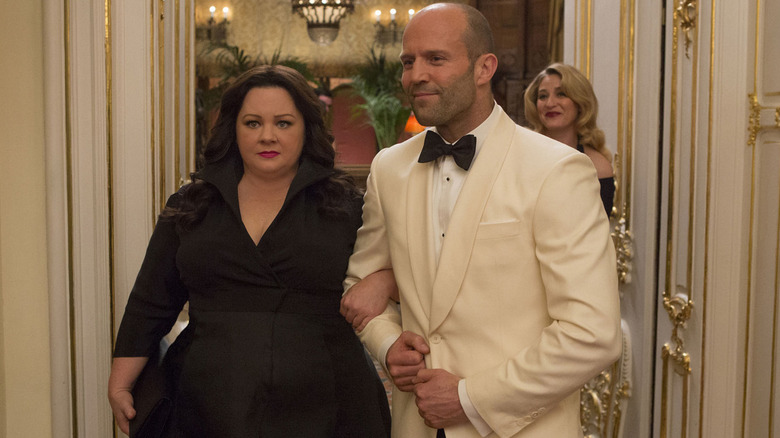 Melissa McCarthy and Jason Statham in Spy