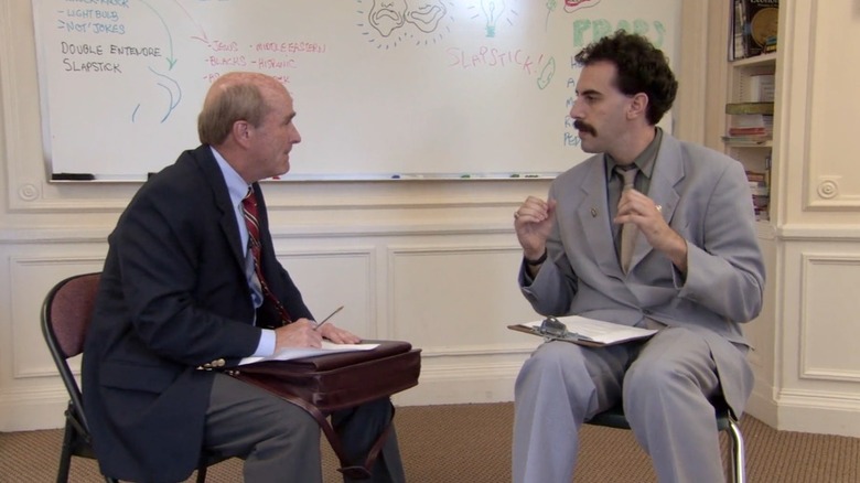 Borat taking comedy class