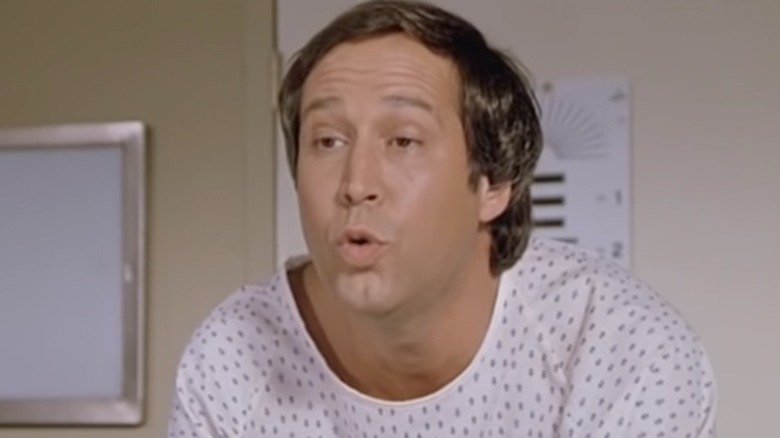 Chevy Chase making weird face