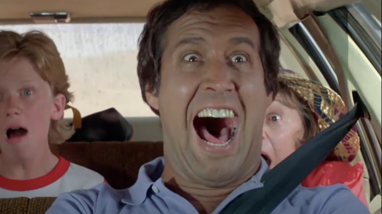 Chevy Chase screaming