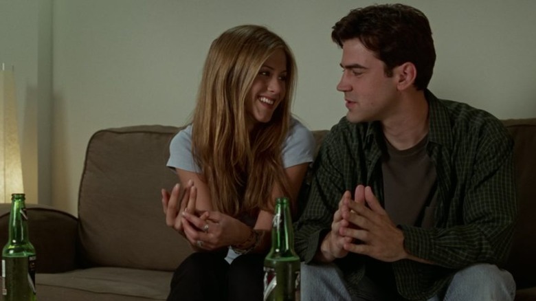 Ron Livingston and Jennifer Aniston talking