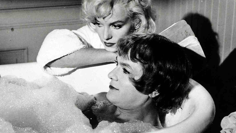 Tony Curtis and Marilyn Monroe together