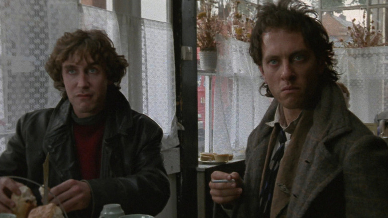 Withnail and Marwood at table