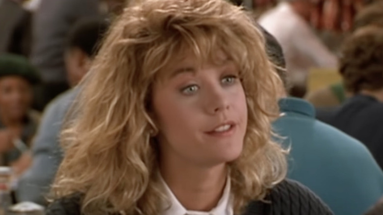 Meg Ryan as Sally smirks