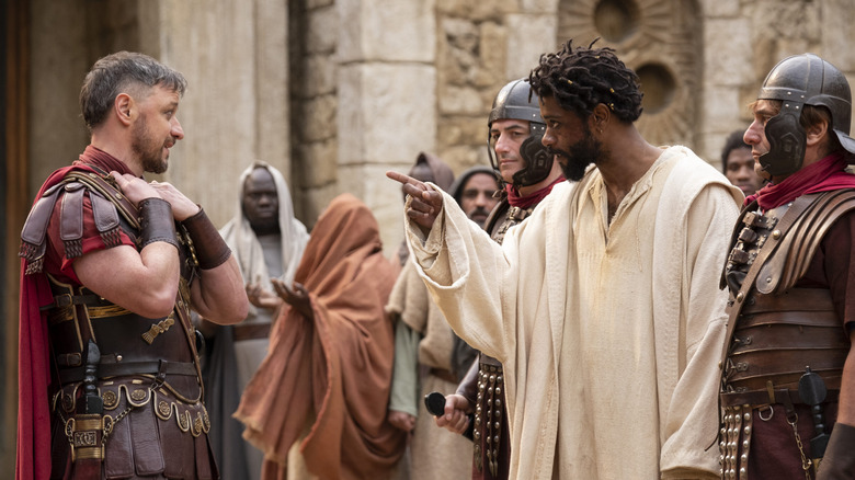 Clarence confronting Pontius Pilate