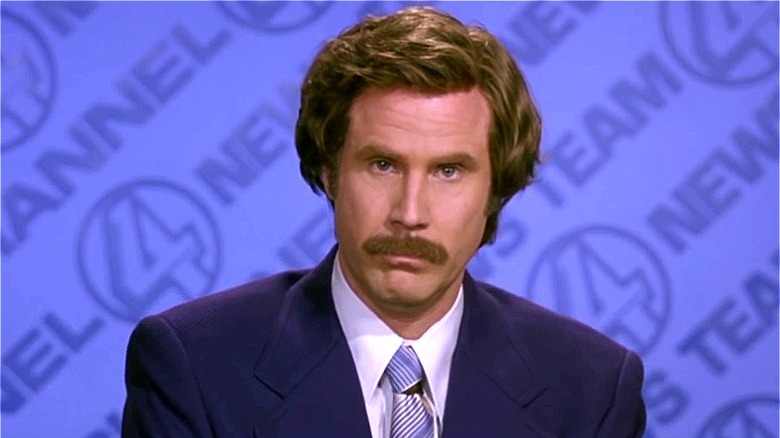 Ron Burgundy looking serious