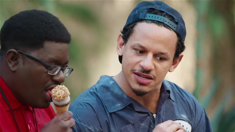Eric Andre looking at something