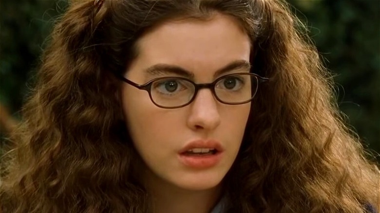 Anne Hathaway wearing glasses