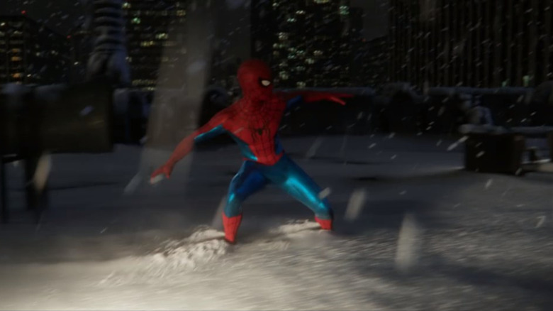 Tom Holland swinging into action