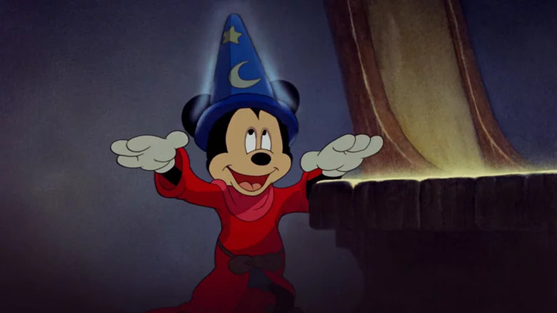 Mickey with sorcerer's hat