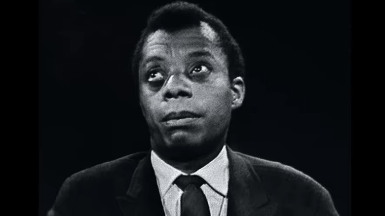 James Baldwin looking up