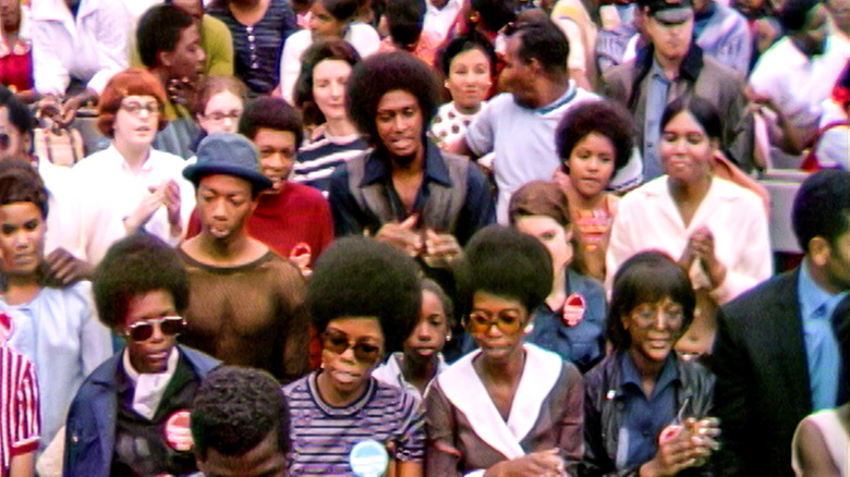 Crowd standing at The Harlem Cultural Festival