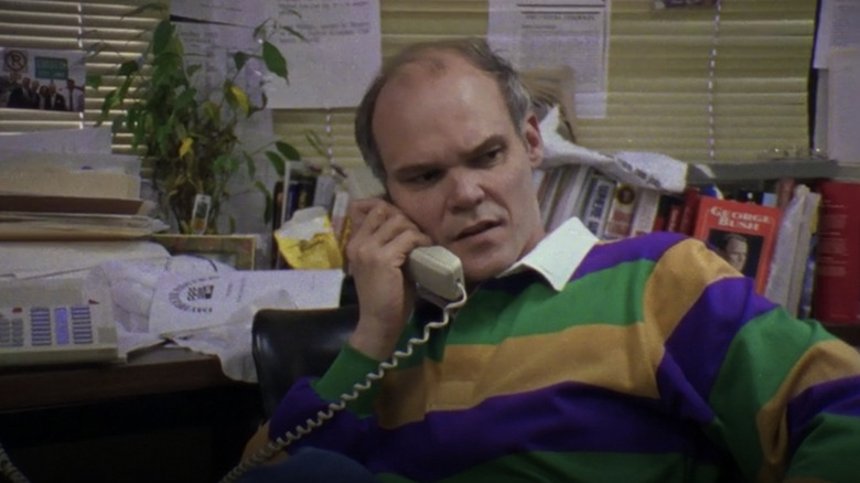 James Carville talks on phone