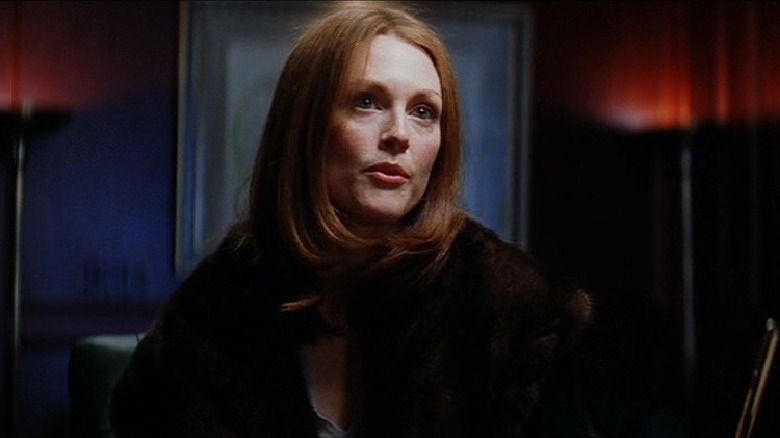 Julianne Moore pursing lips