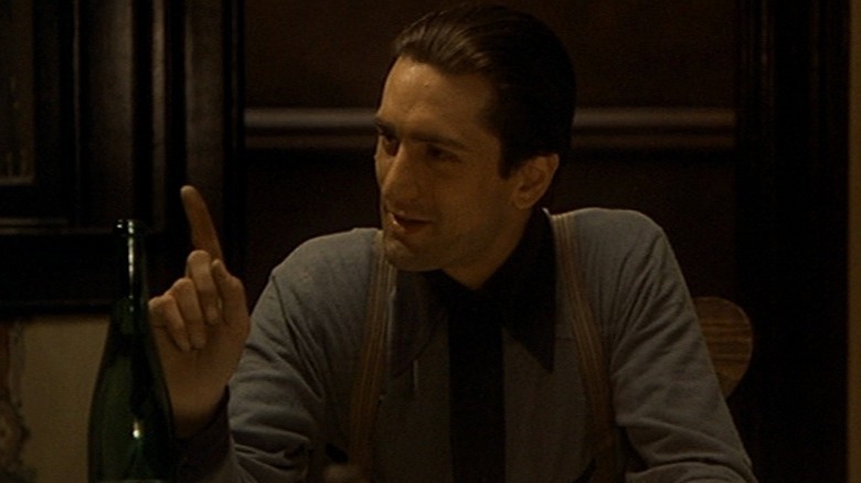 Vito Corleone raising his finger