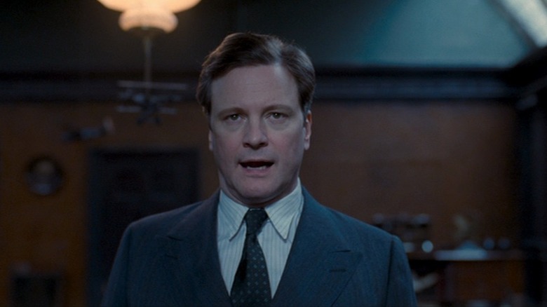 Colin Firth talking in The King's Speech