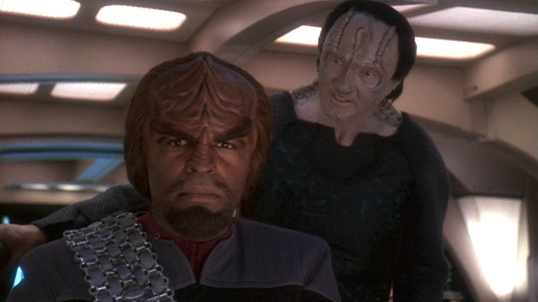 Garak and Worf on a runabout