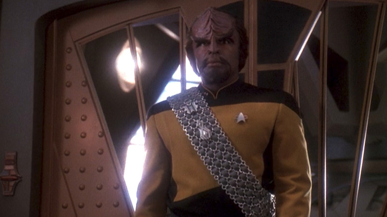 Worf enters Sisko's office