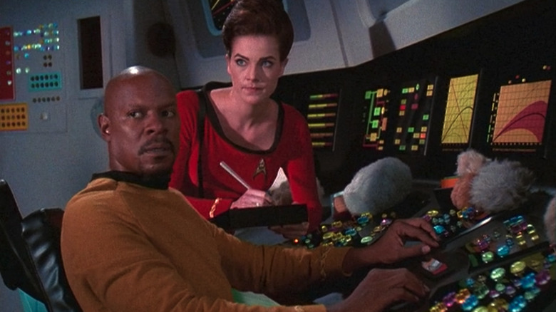 Sisko and Dax on the original Enterprise