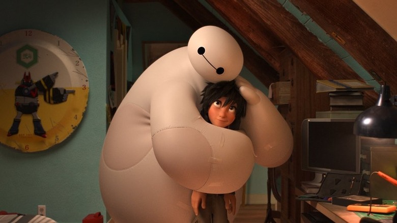 Baymax hugging Hiro