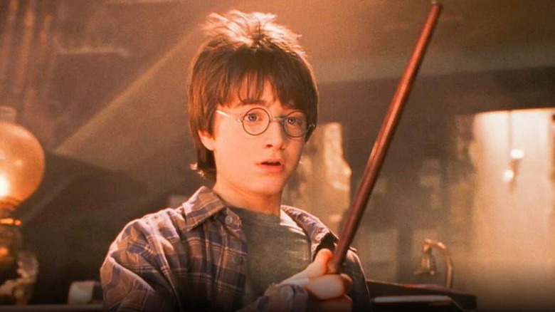 Harry with wand