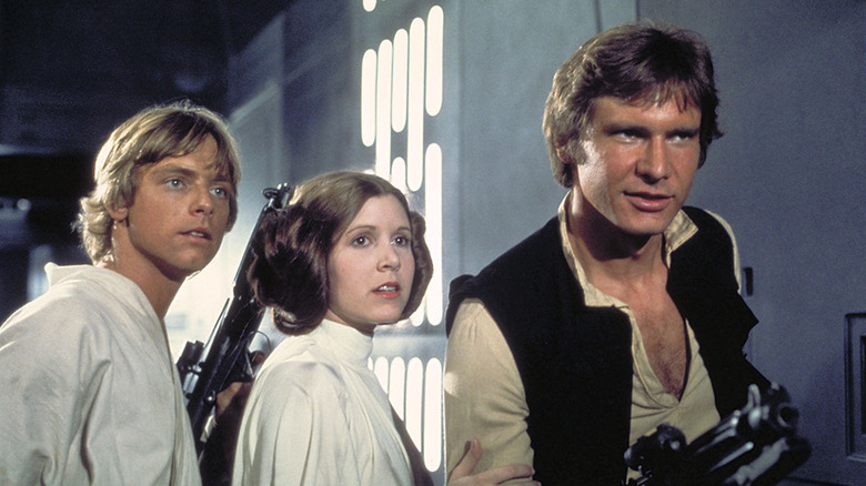 Han, Luke, and Leia on Death Star