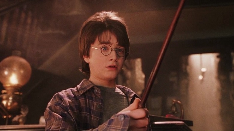 Harry Potter with wand