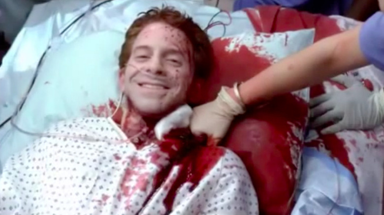 Seth Green smiling on operating table