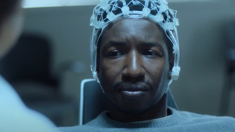 Man sitting in an exam chair