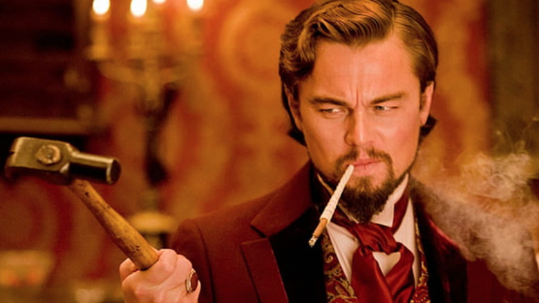 Leonardo DiCaprio with hammer