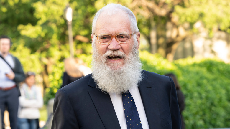 David Letterman sporting long beard