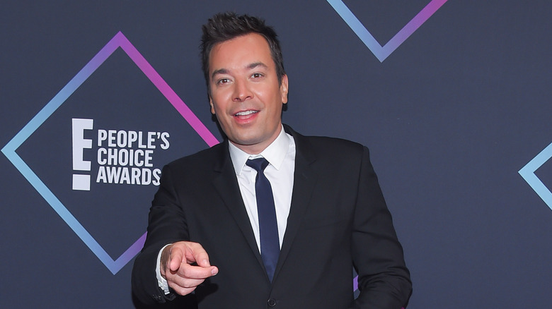 Jimmy Fallon pointing forward