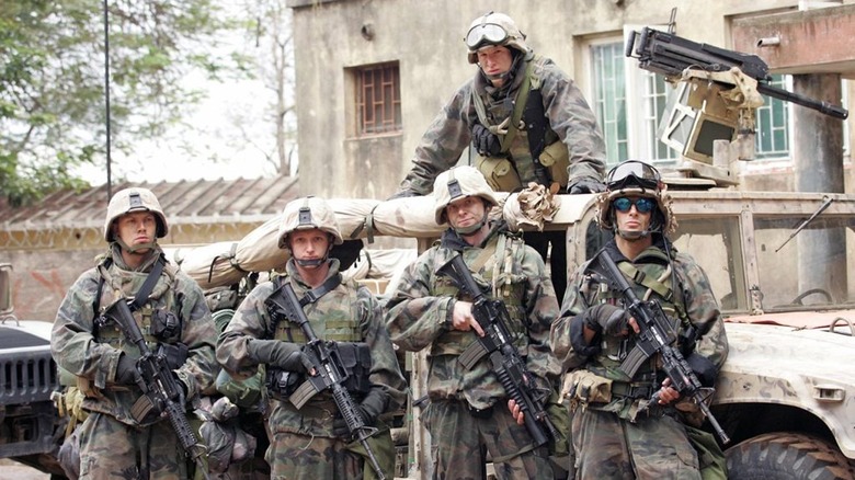 "Generation Kill" soldiers with guns