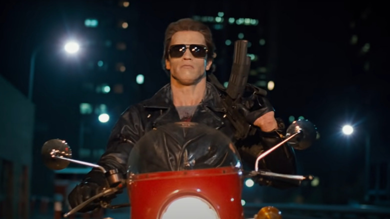 Terminator riding motorcycle