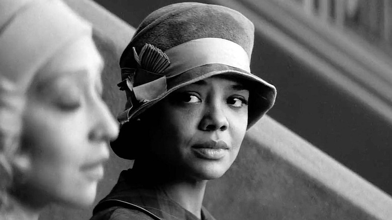 Tessa Thompson looks at Ruth Negga in Passing