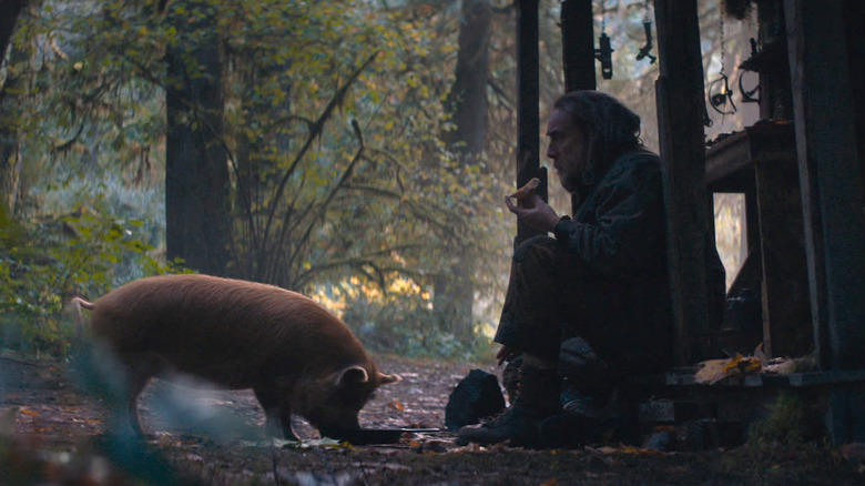 Nicolas Cage and his pig