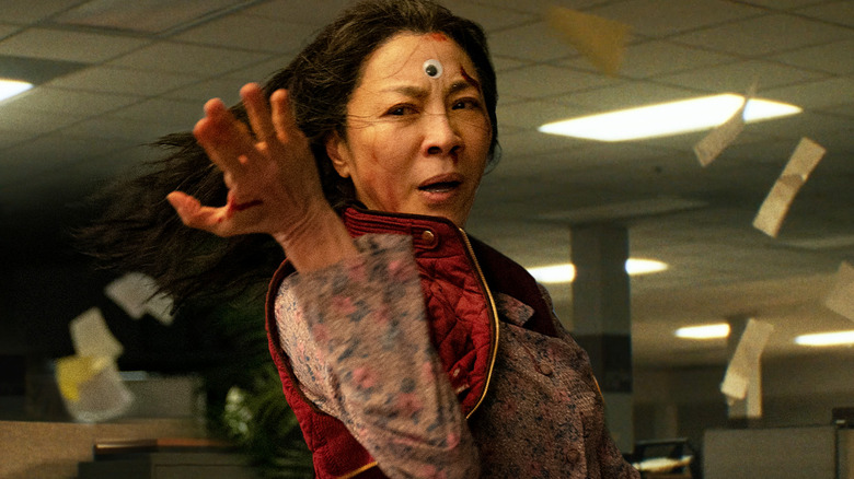 Michelle Yeoh in a fighting pose