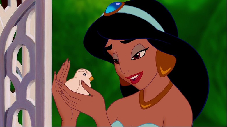 Princess Jasmine holding dove