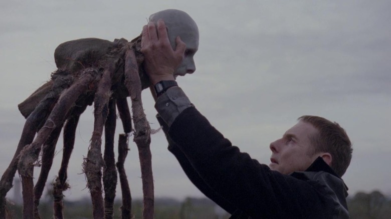 Sean Harris holds puppet