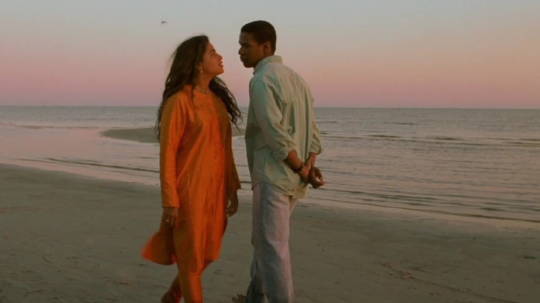 Denzel Washington and Sarita Choudhury walking