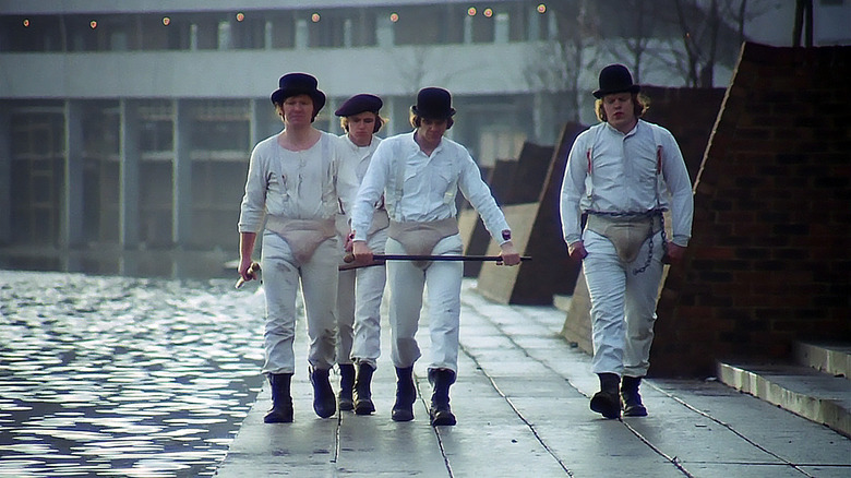 the droogs take a walk on the dock